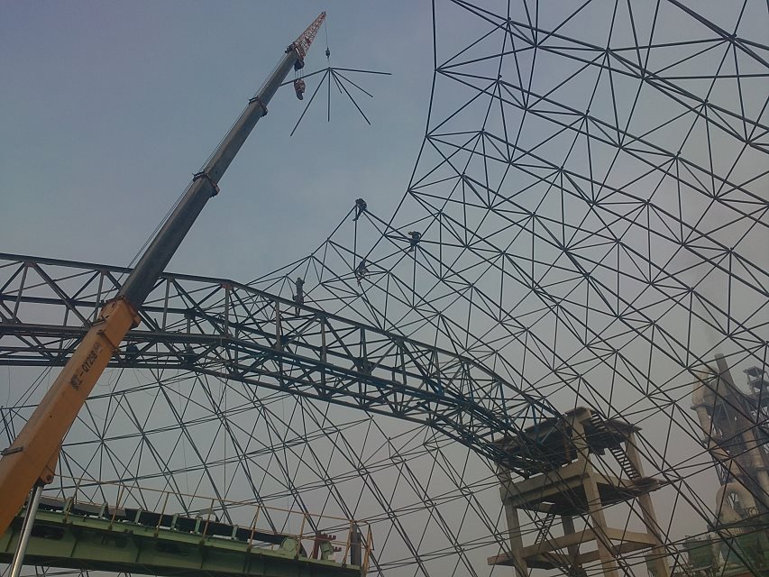 满洲里网架施工